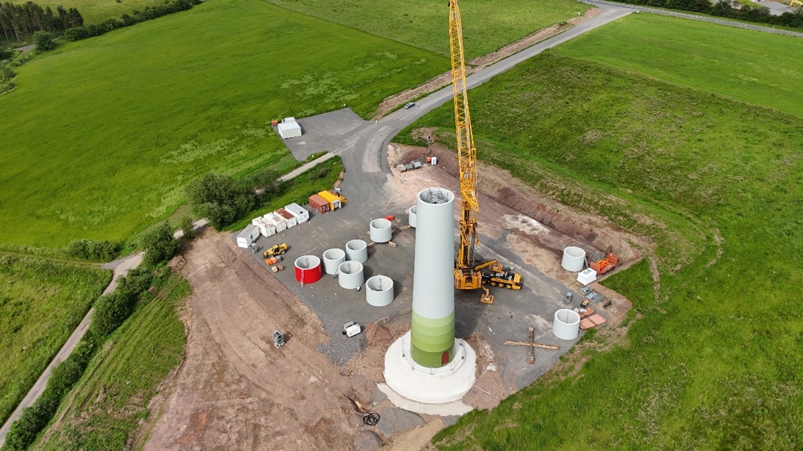 Construction starts in earnest at Windpark Roth in Germany